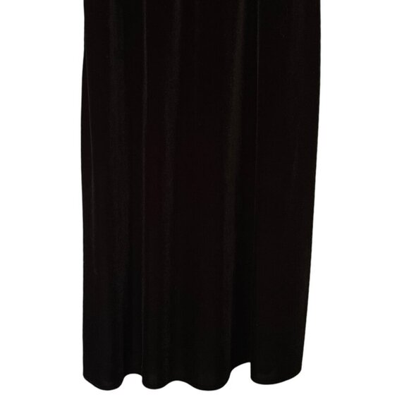 New York & Co Womens Velvet Wrap Midi Dress Size M Black Whimsigoth Noir Party - Picture 5 of 11